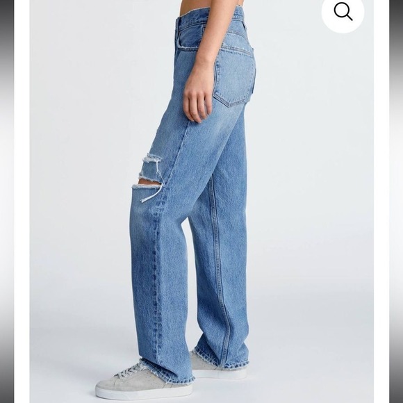 RE/DONE 90s Comfy Jean - Sunfaded Destroy Women's Size 26 Distressed NWT Revolve - Picture 4 of 14